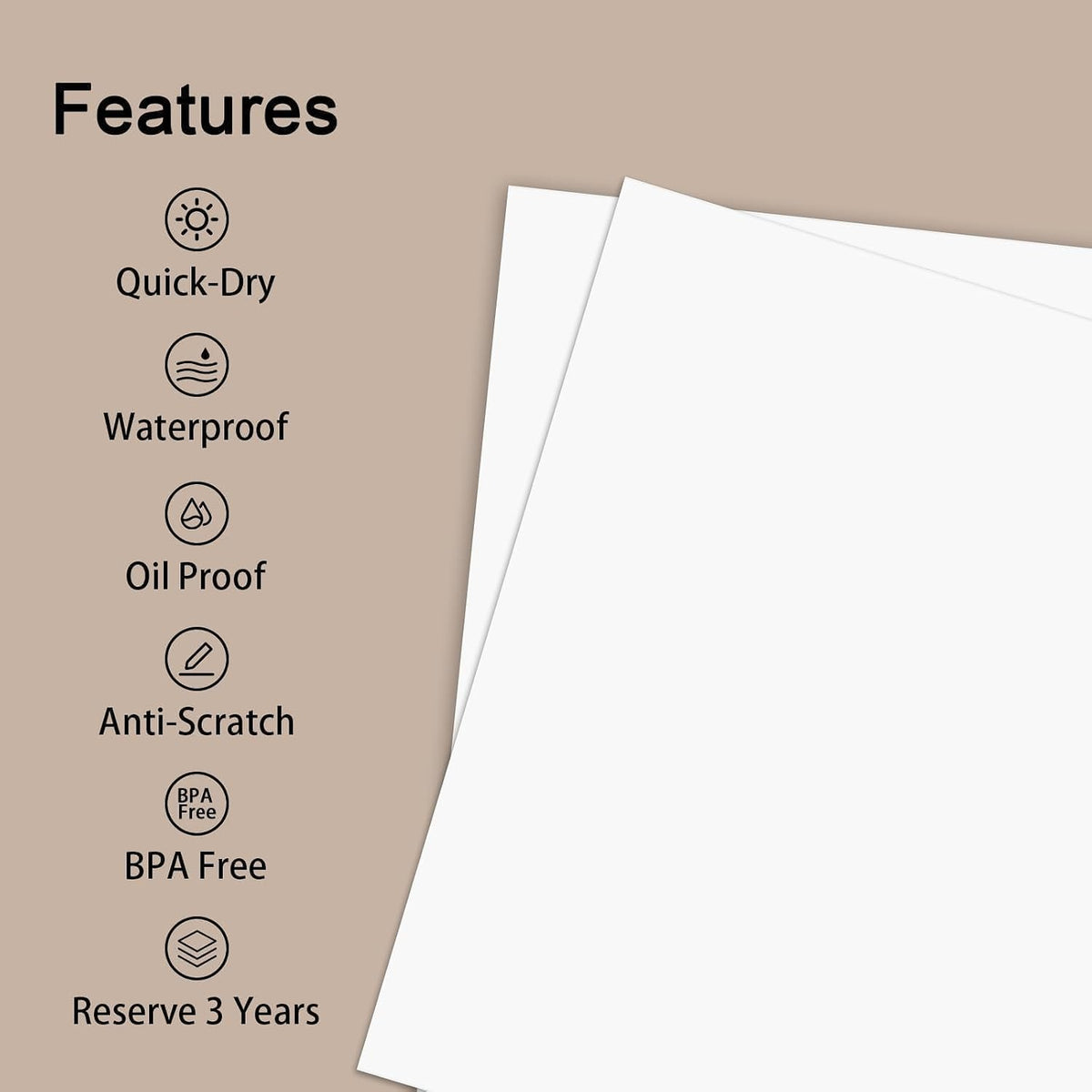 A4 Thermal Paper for Portable Printers(8.27x11.69In, 100 Sheets), BPA-Free