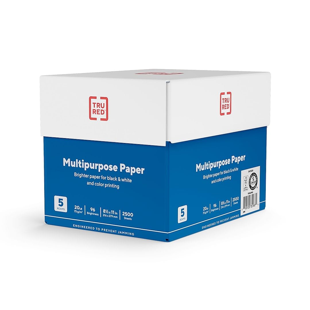 Staples Inkjet Paper, 11x17 Inch, 20 lb., 1 Carton of 5 Reams