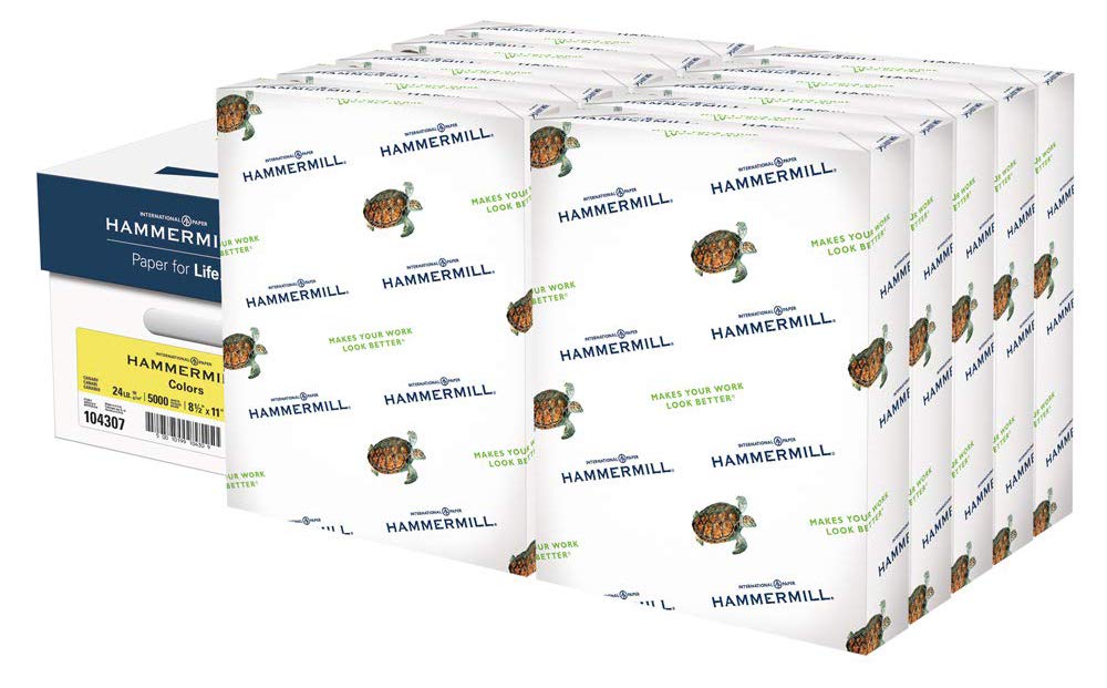 Hammermill Colored Paper, 24 lb Pink Printer Paper, 8.5 x 11-1 Ream (500 Sheets) - Made in the USA, Pastel Paper, 104463R