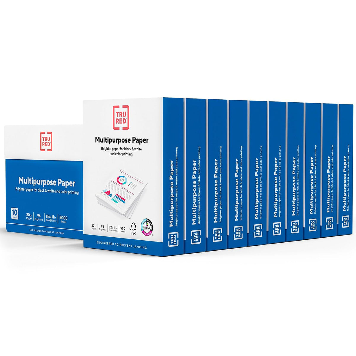 Staples Inkjet Paper, 11x17 Inch, 20 lb., 1 Carton of 5 Reams