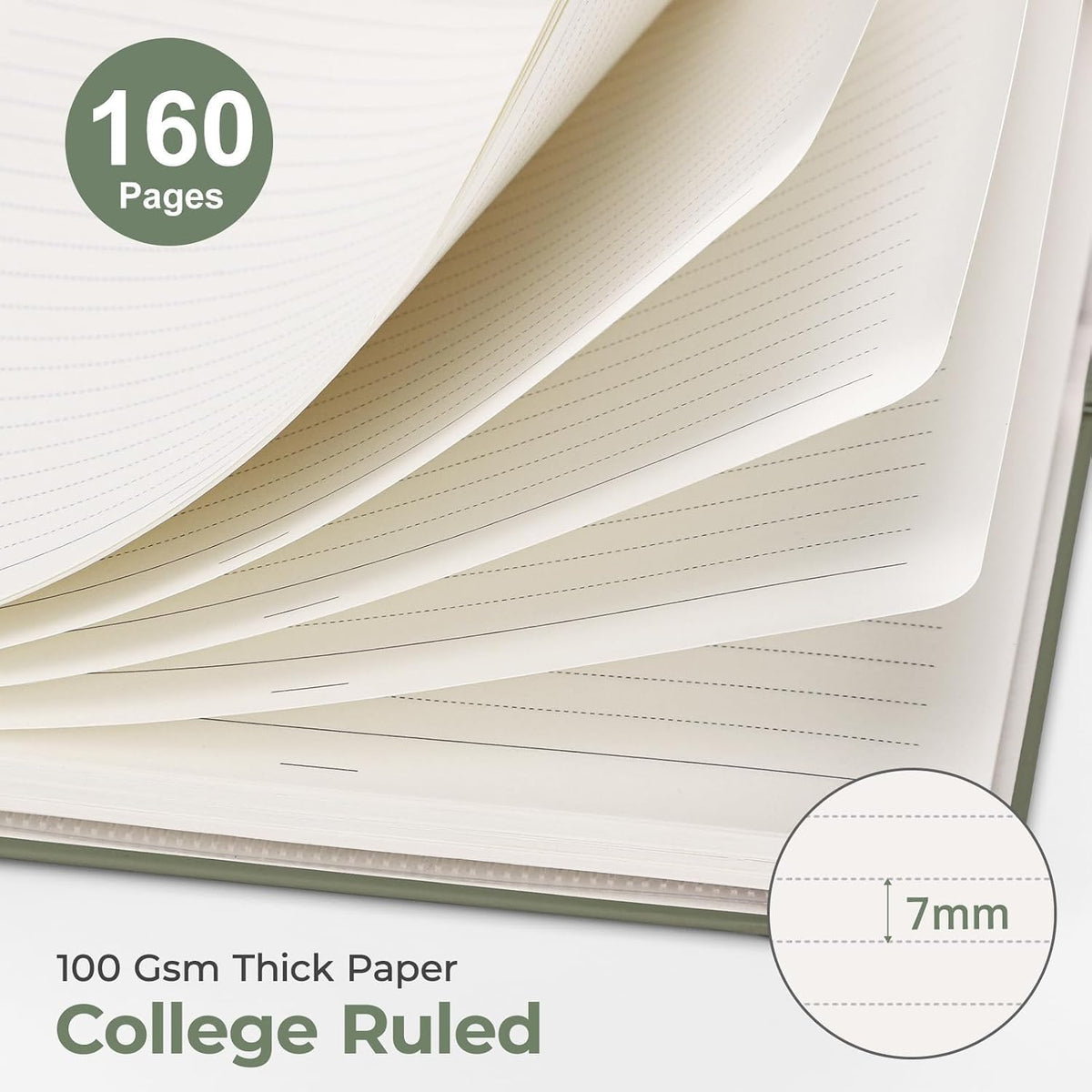AHGXG Spiral Journal Notebook, 160 Lined Pages, A5 Size (5.7'' x 8.3'')