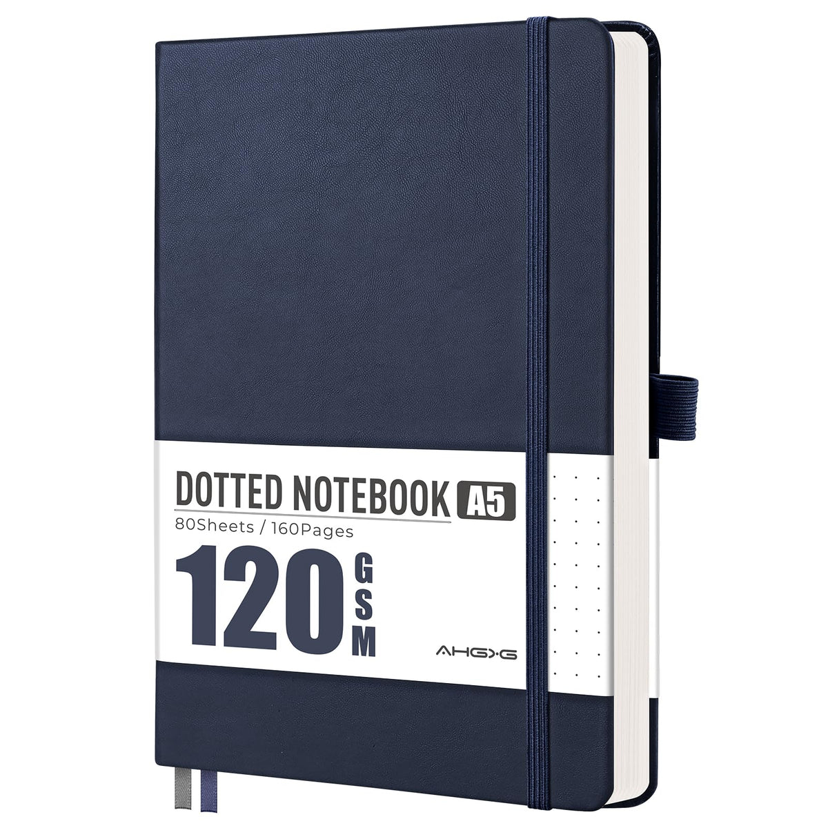AHGXG Lined Journal Notebook, 160 Numbered Pages, A5 Size (5.7'' x 8.3'')