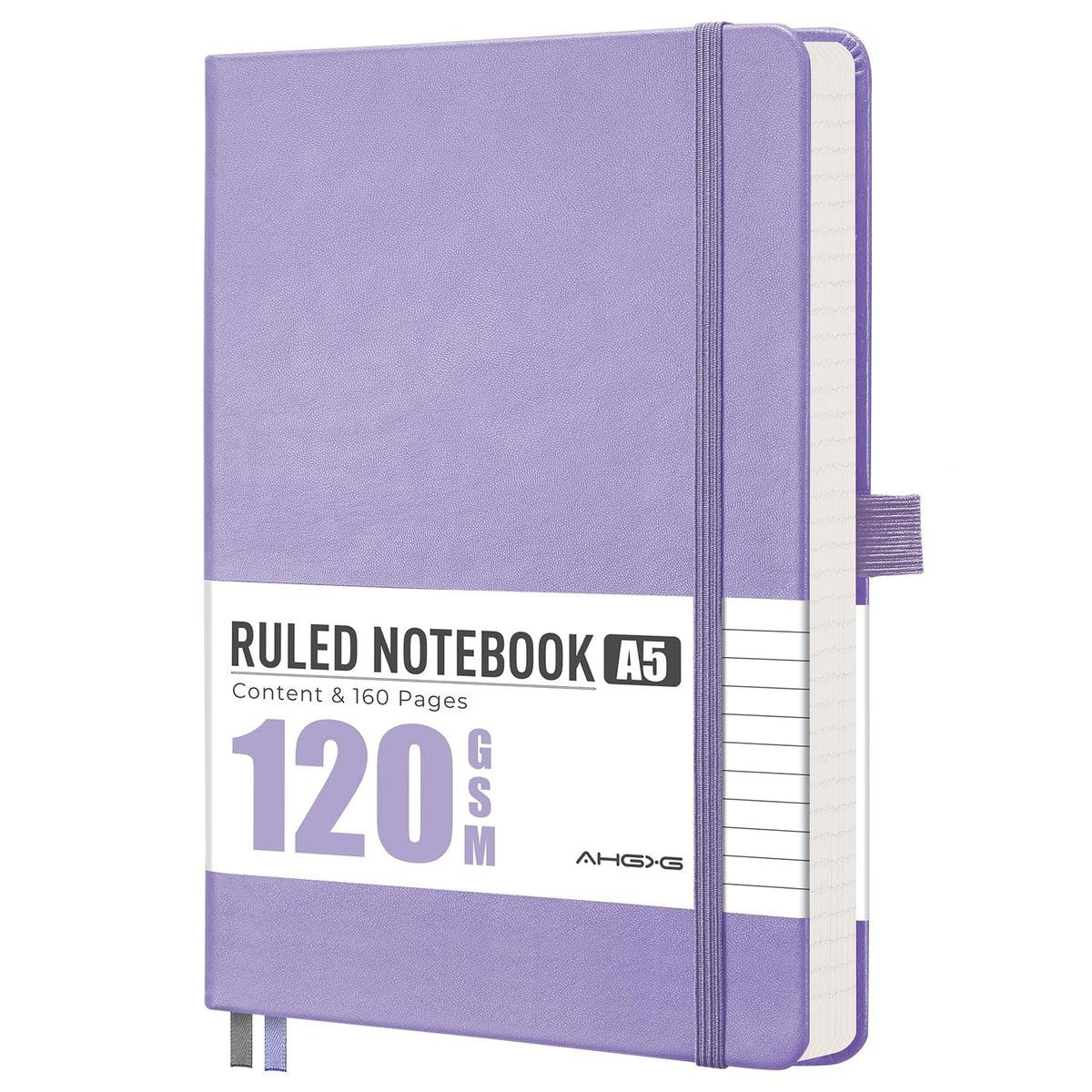 AHGXG Lined Journal Notebook, 160 Numbered Pages, A5 Size (5.7'' x 8.3'')