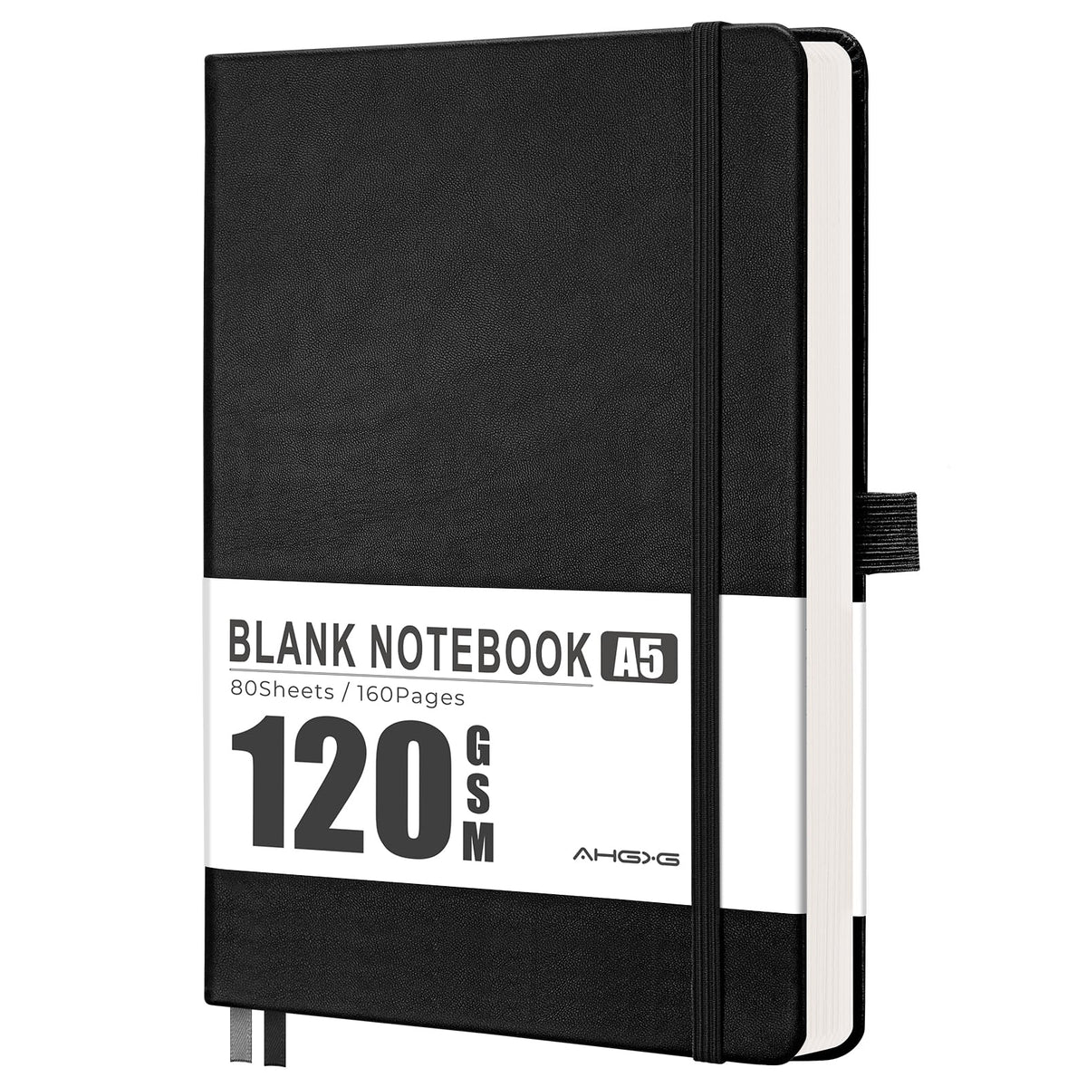 AHGXG Lined Journal Notebook, 160 Numbered Pages, A5 Size (5.7'' x 8.3'')