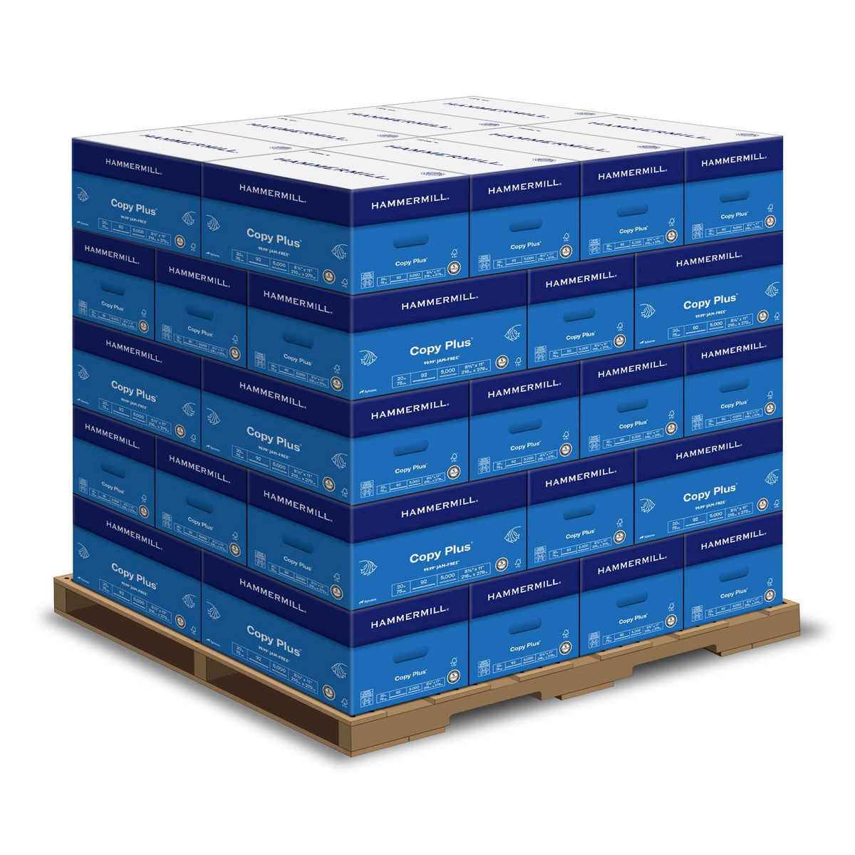 Hammermill Copy Plus 20lb Paper, 8.5 x11, 40 Case Pallet, 200,000 Sheets, 92 Bright, Acid Free, 105007P