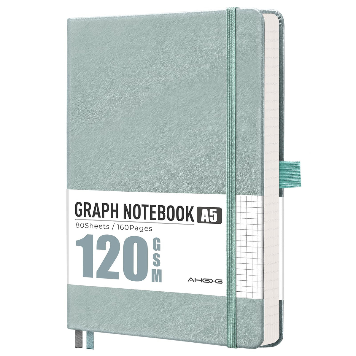 AHGXG Lined Journal Notebook, 160 Numbered Pages, A5 Size (5.7'' x 8.3'')