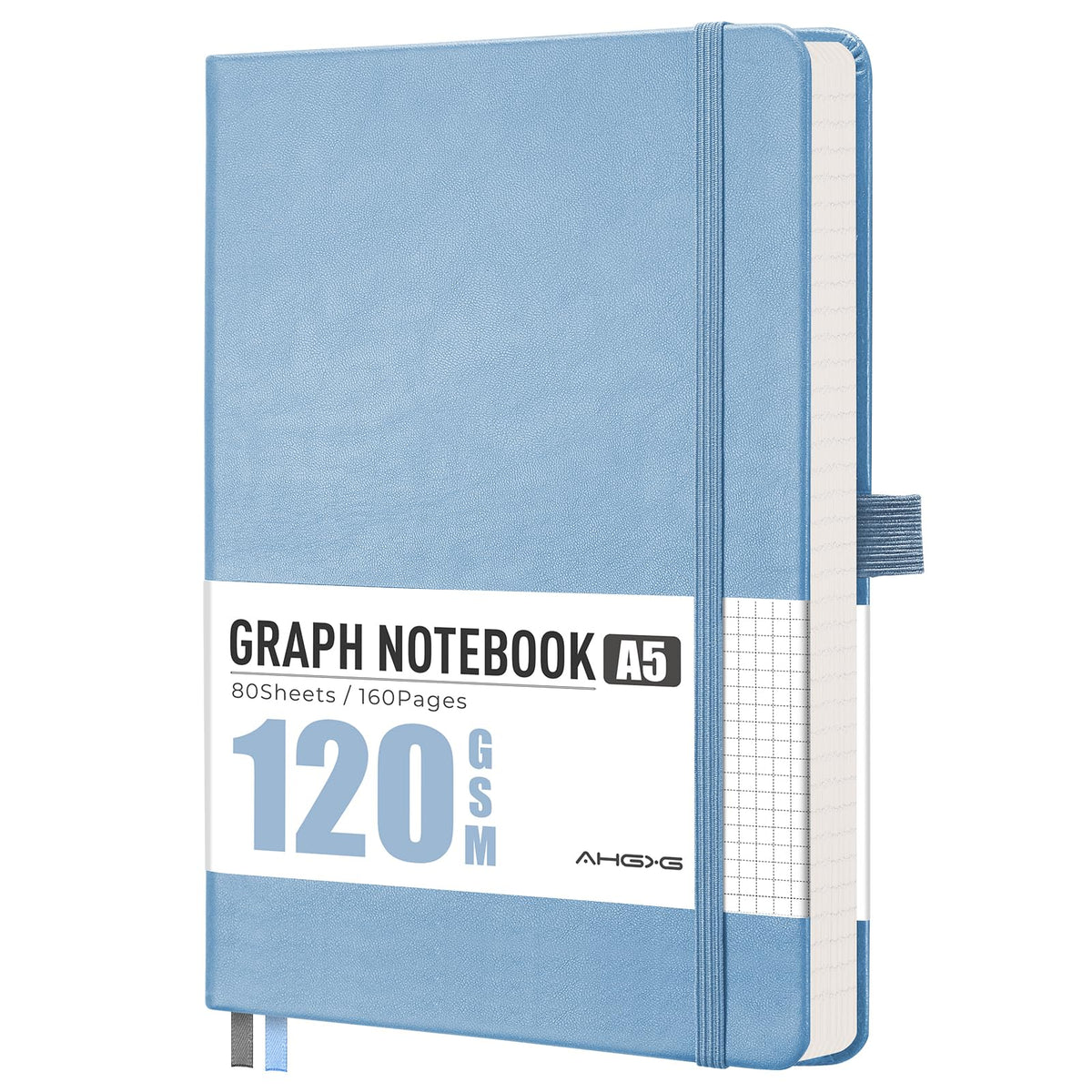 AHGXG Lined Journal Notebook, 160 Numbered Pages, A5 Size (5.7'' x 8.3'')