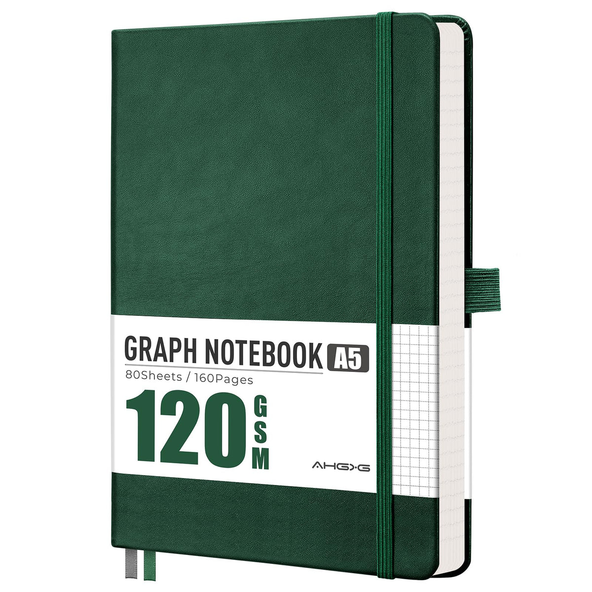 AHGXG Lined Journal Notebook, 160 Numbered Pages, A5 Size (5.7'' x 8.3'')