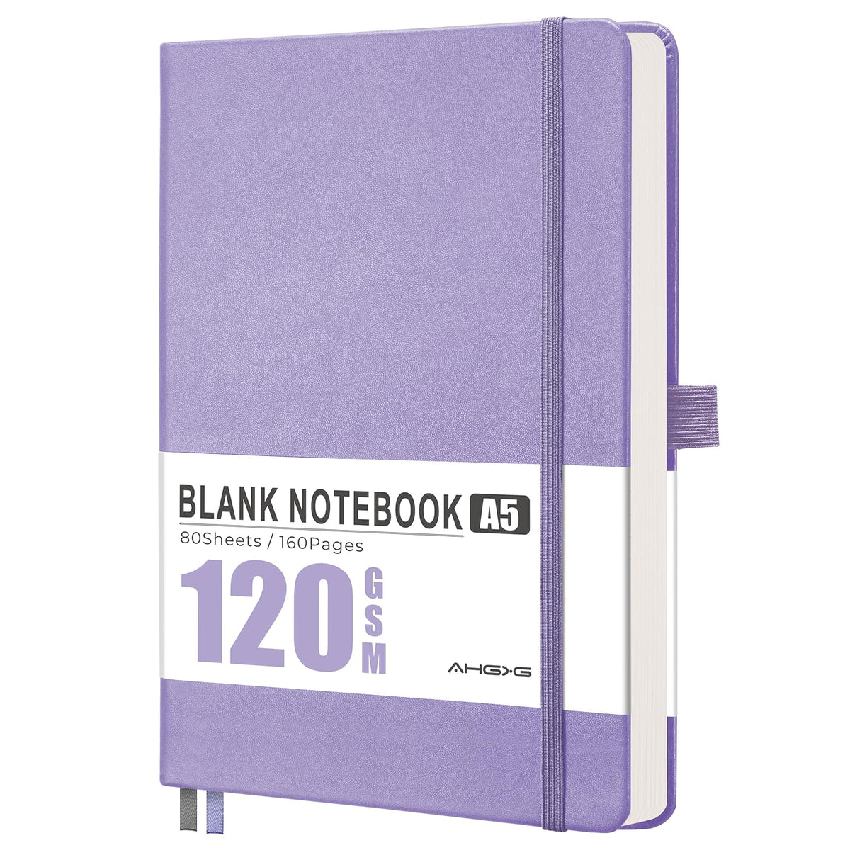 AHGXG Lined Journal Notebook, 160 Numbered Pages, A5 Size (5.7'' x 8.3'')