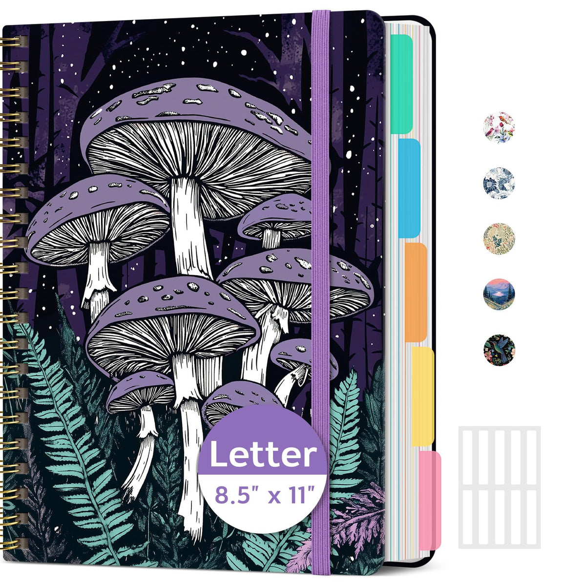 Taja Spiral Notebooks for Work 5 Subject Notebook with Removable Dividers