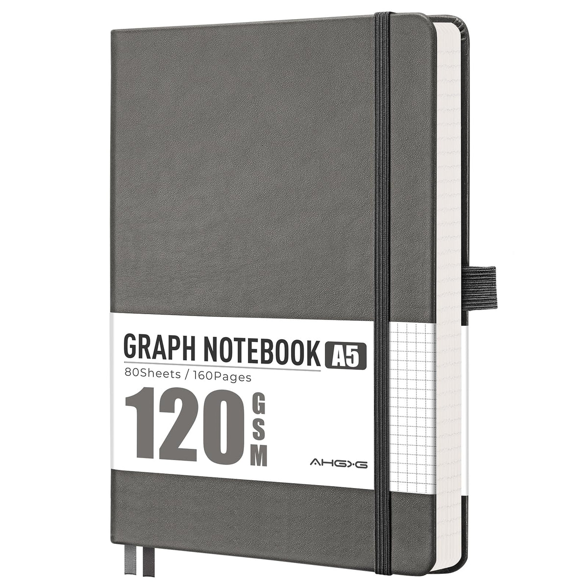 AHGXG Lined Journal Notebook, 160 Numbered Pages, A5 Size (5.7'' x 8.3'')