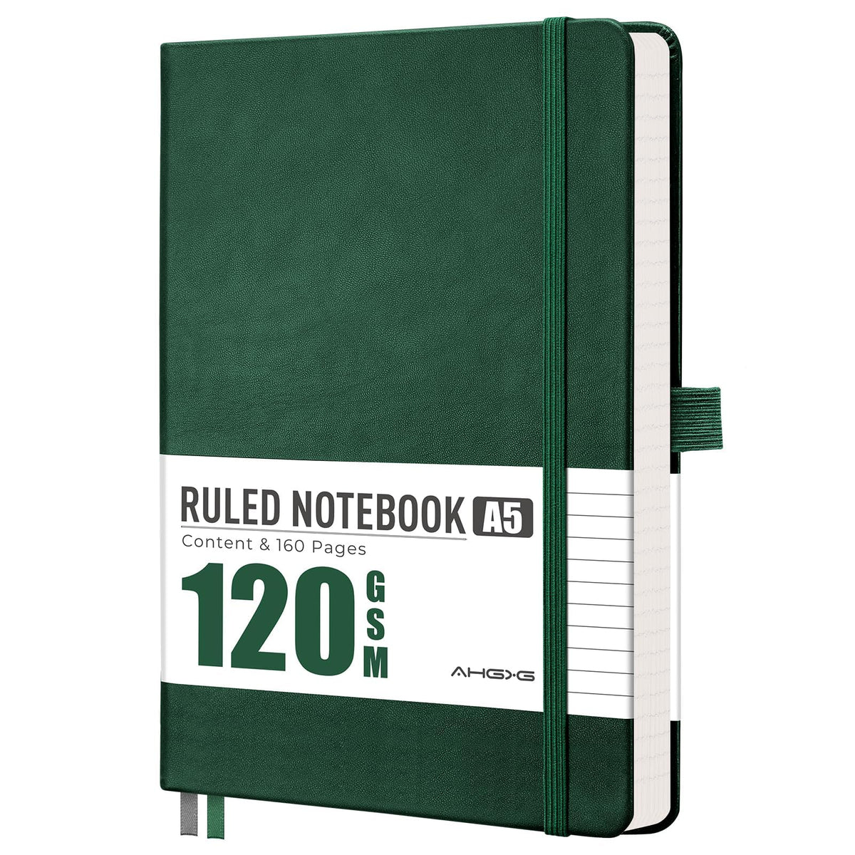 AHGXG Lined Journal Notebook, 160 Numbered Pages, A5 Size (5.7'' x 8.3'')
