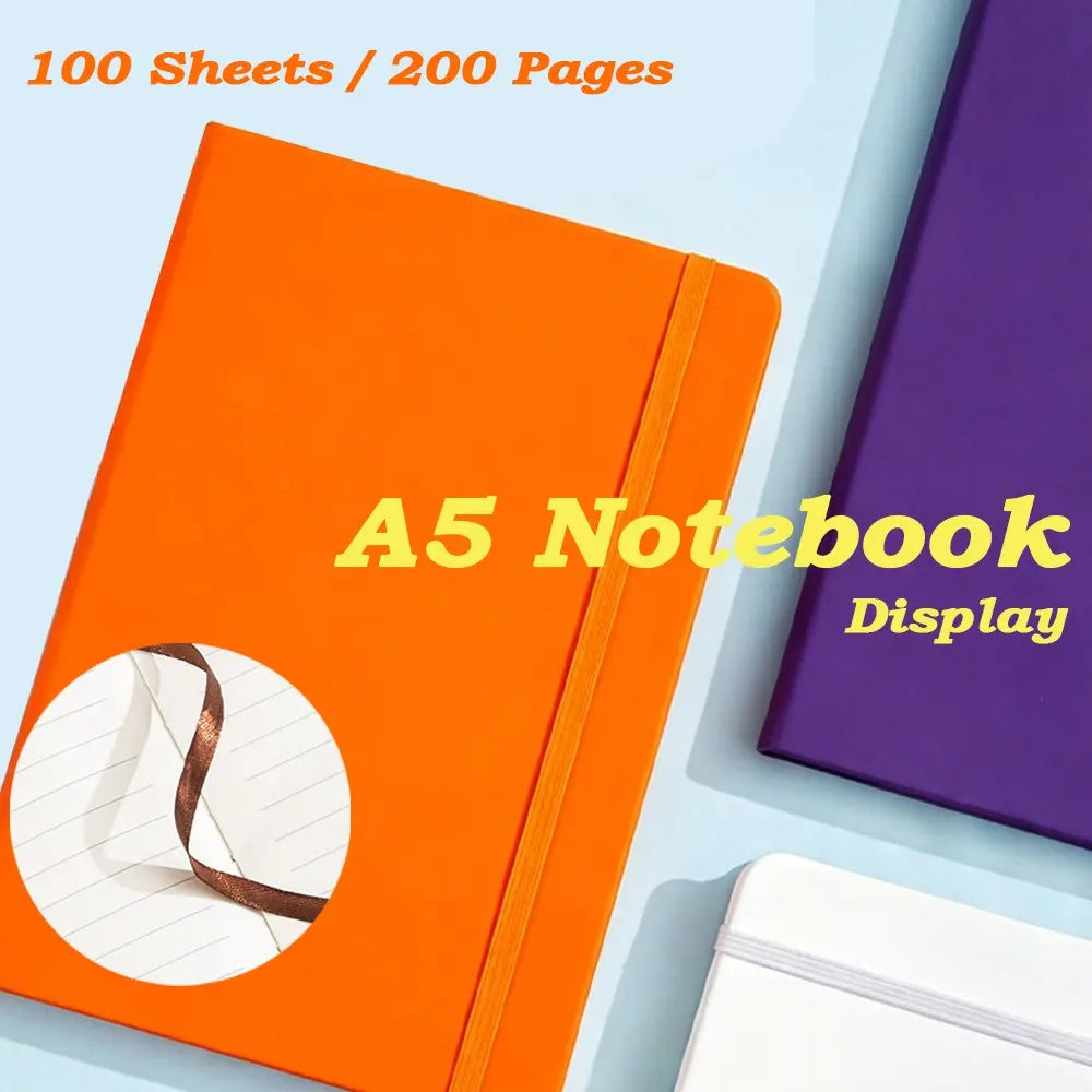 Bestselling Imitation Leather A5 Portable Study Notebook, 200 Pages Lined, 80gsm Smooth Paper, Ideal for Journaling Notebooks, Portable Diary, Class Notes, College Notebook, Gift Giving, Minimalist Series