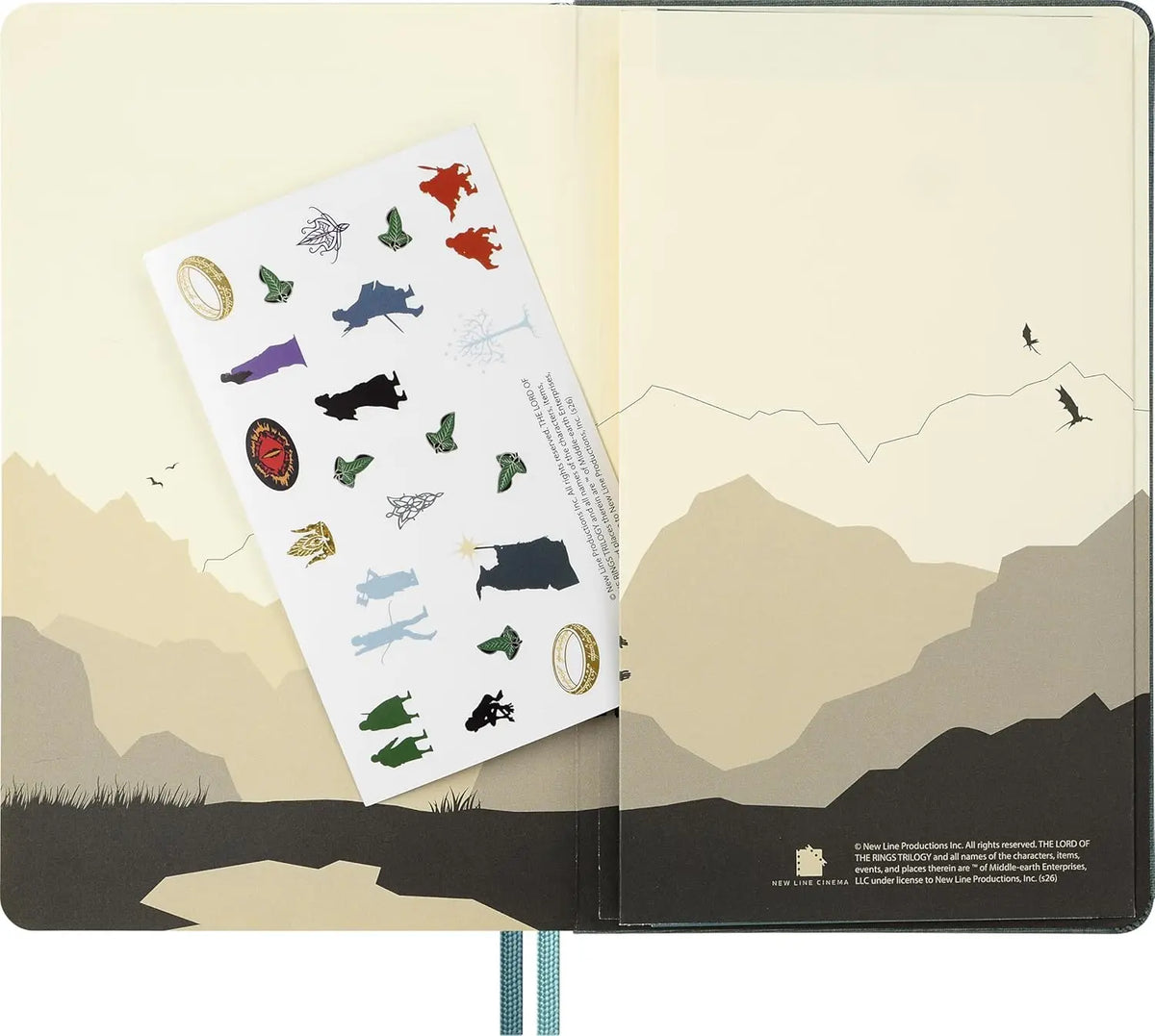 Moleskine Limited Edition The Lord of the Rings Hardcover Notebook, Large (5" x 8.25"), Ruled/Lined, Aragorn Journey Graphic, 176 Pages
