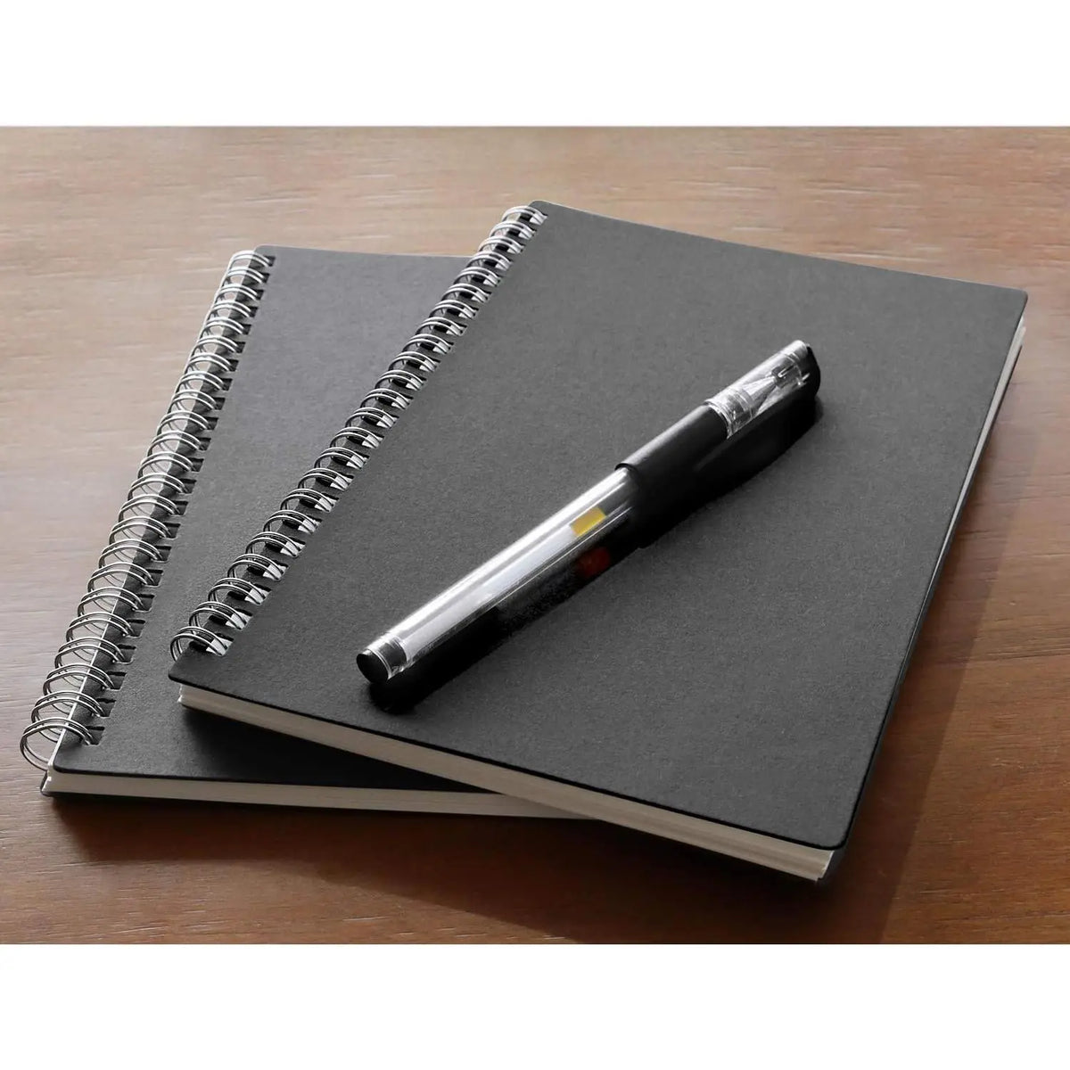 The Notebook, 8x6 Inch Wide Ruled Spiral Notebook with Wire Binding, 140 Pages, 1 Pack (Black)