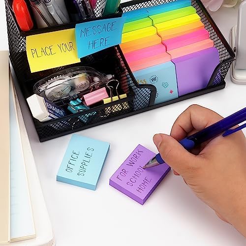 Sticky Notes 1.5x2 in, Bright Colors Self-Stick Pads 8 Pads, 100 Sheets/Pad