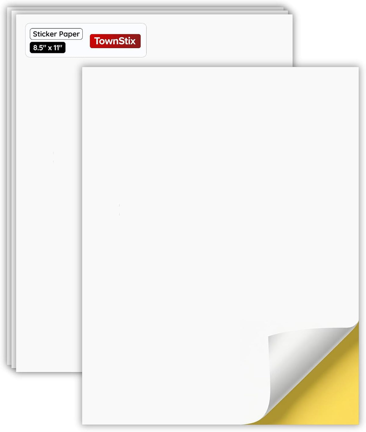 Sticker Paper for Printer, Printable Matte White Sticker - 30 Sheets