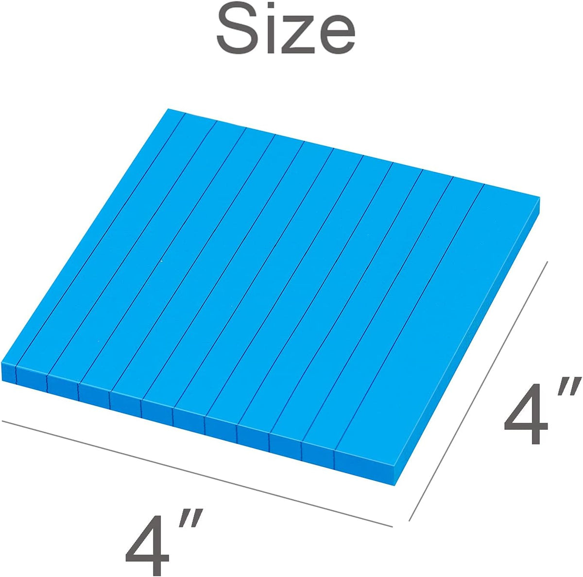 (8 Pack) Lined Sticky Notes 4x4 Bright Stickies