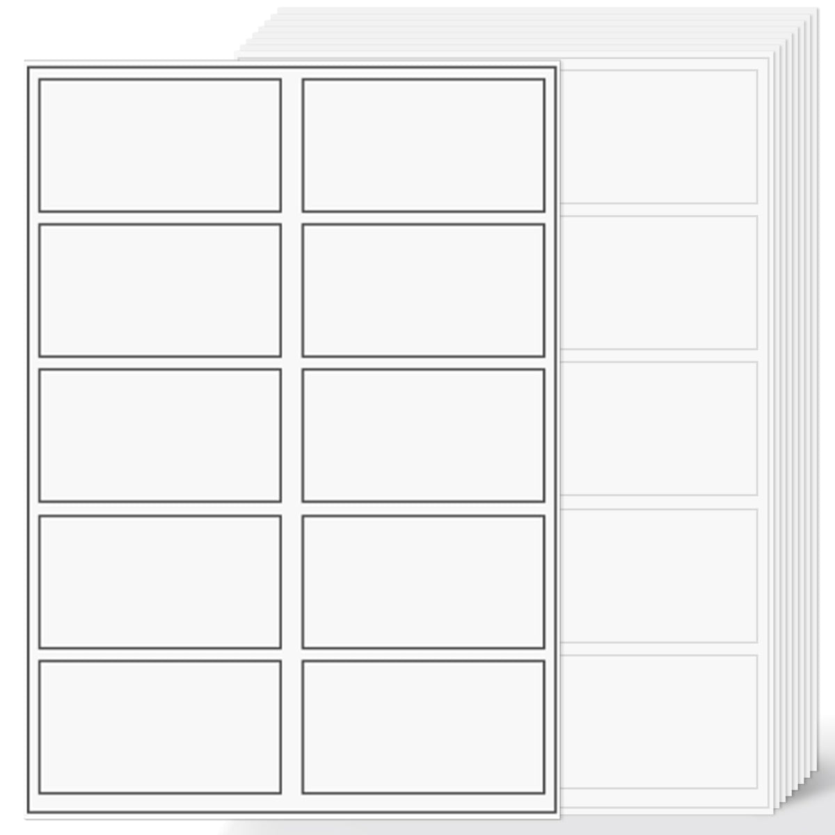 100 Full Sheets Sticker Paper for Laser & Ink Jet Printers, 8.5" x 11" Full Sheet Address Shipping Label, 100 Sheets 100 Labels