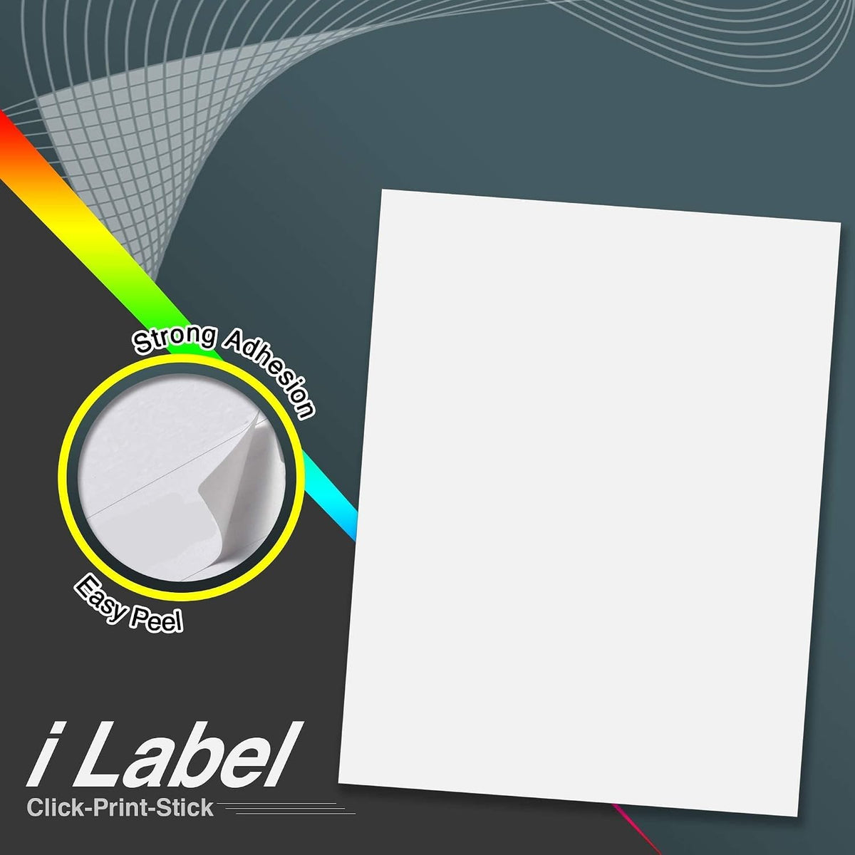 8.5" x 11" Full Sheet Label Sticker Paper for Laser & Inkjet Printers [100 Sheets,100 Labels]
