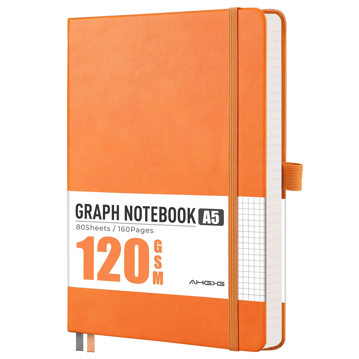 AHGXG Lined Journal Notebook, 160 Numbered Pages, A5 Size (5.7'' x 8.3'')