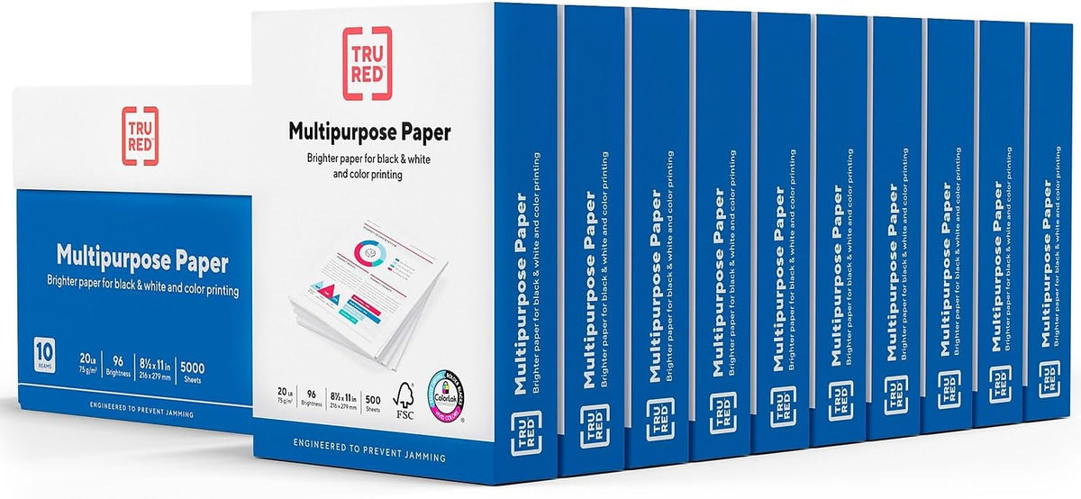Staples Inkjet Paper, 11x17 Inch, 20 lb., 1 Carton of 5 Reams