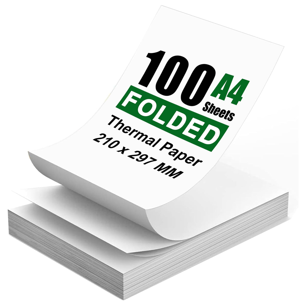 A4 Thermal Paper for Portable Printers(8.27x11.69In, 100 Sheets), BPA-Free