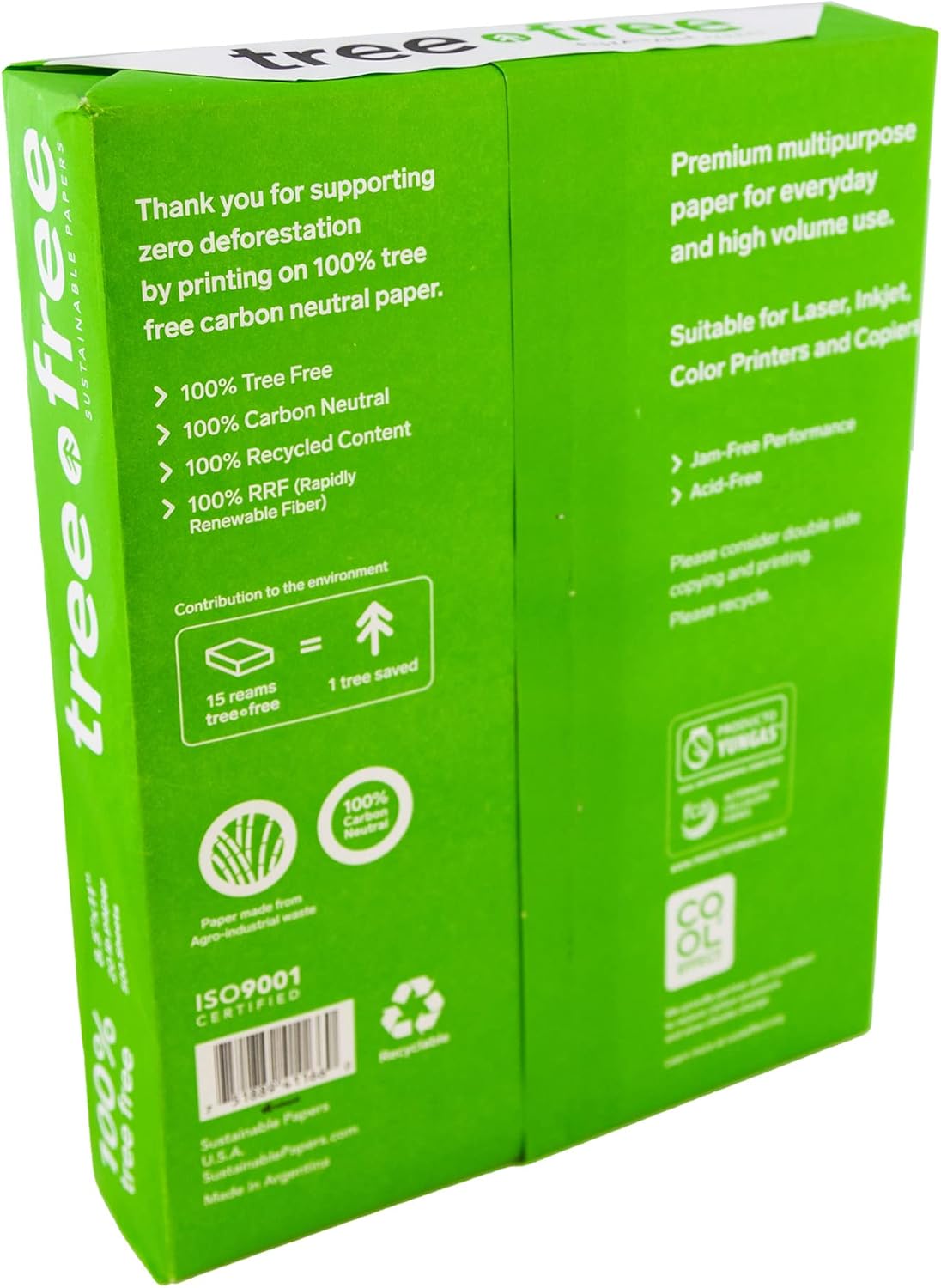 BAZIC Products Tree Free White Copy Paper, 8.5 x 11 in, 92 Bright, 1 Ream, for Printers Copiers Office, since the unit on hand is 1 Ream