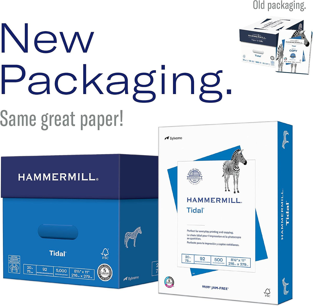 Hammermill Printer Paper, 20lb Tidal Copy Paper, 8.5 x 11-1 Pallet, 40 Cartons, 200000 Sheets (‎162008P)