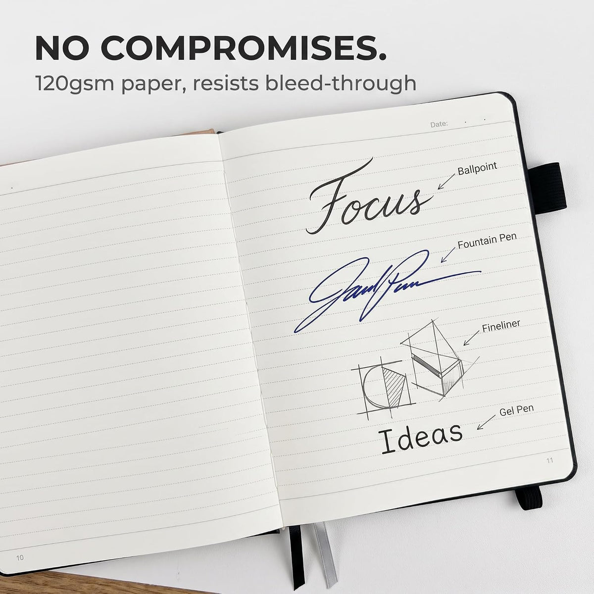 AHGXG Lined Journal Notebook, 160 Numbered Pages, A5 Size (5.7'' x 8.3'')