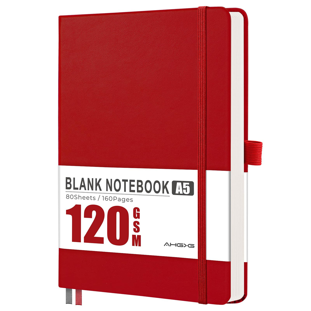 AHGXG Lined Journal Notebook, 160 Numbered Pages, A5 Size (5.7'' x 8.3'')
