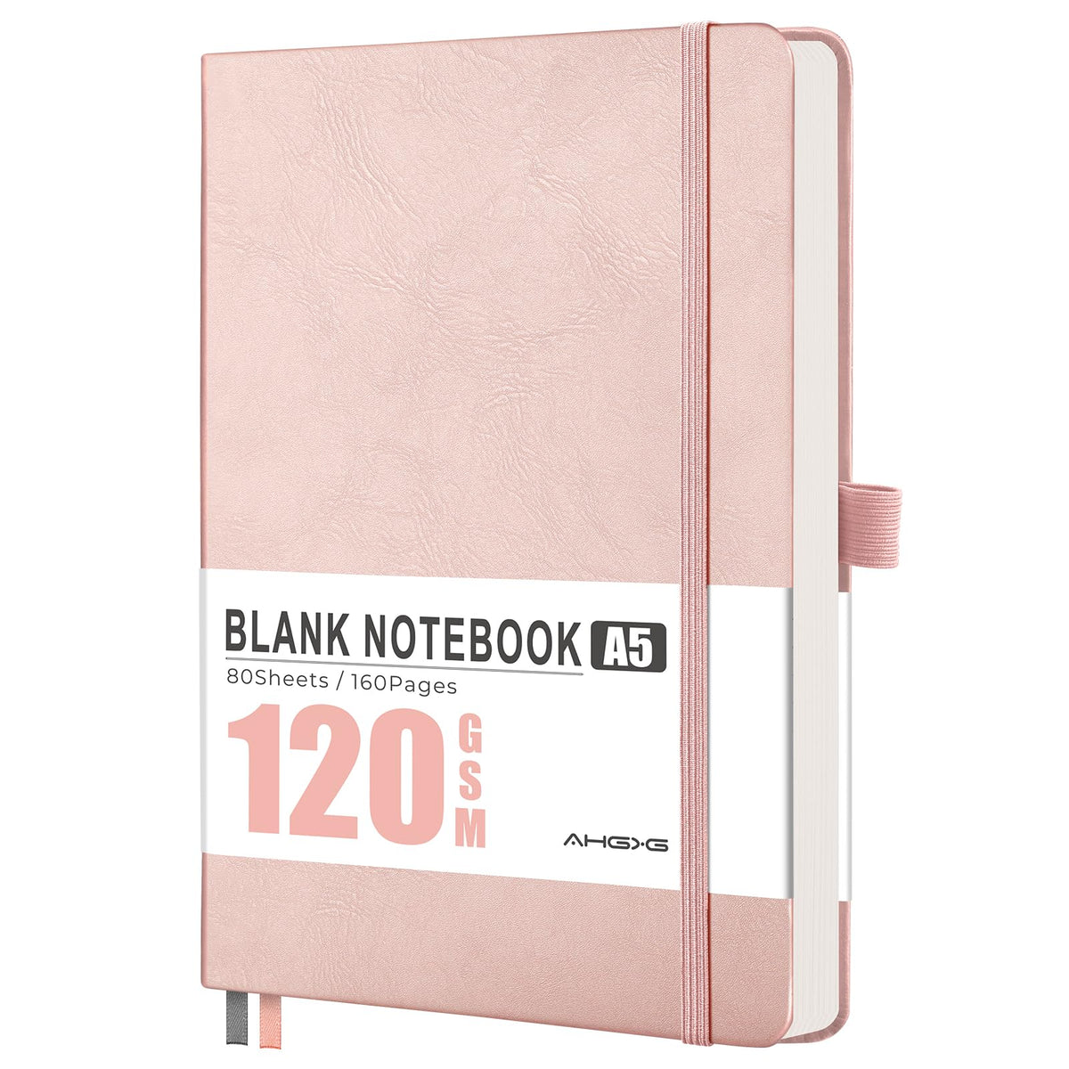 AHGXG Lined Journal Notebook, 160 Numbered Pages, A5 Size (5.7'' x 8.3'')