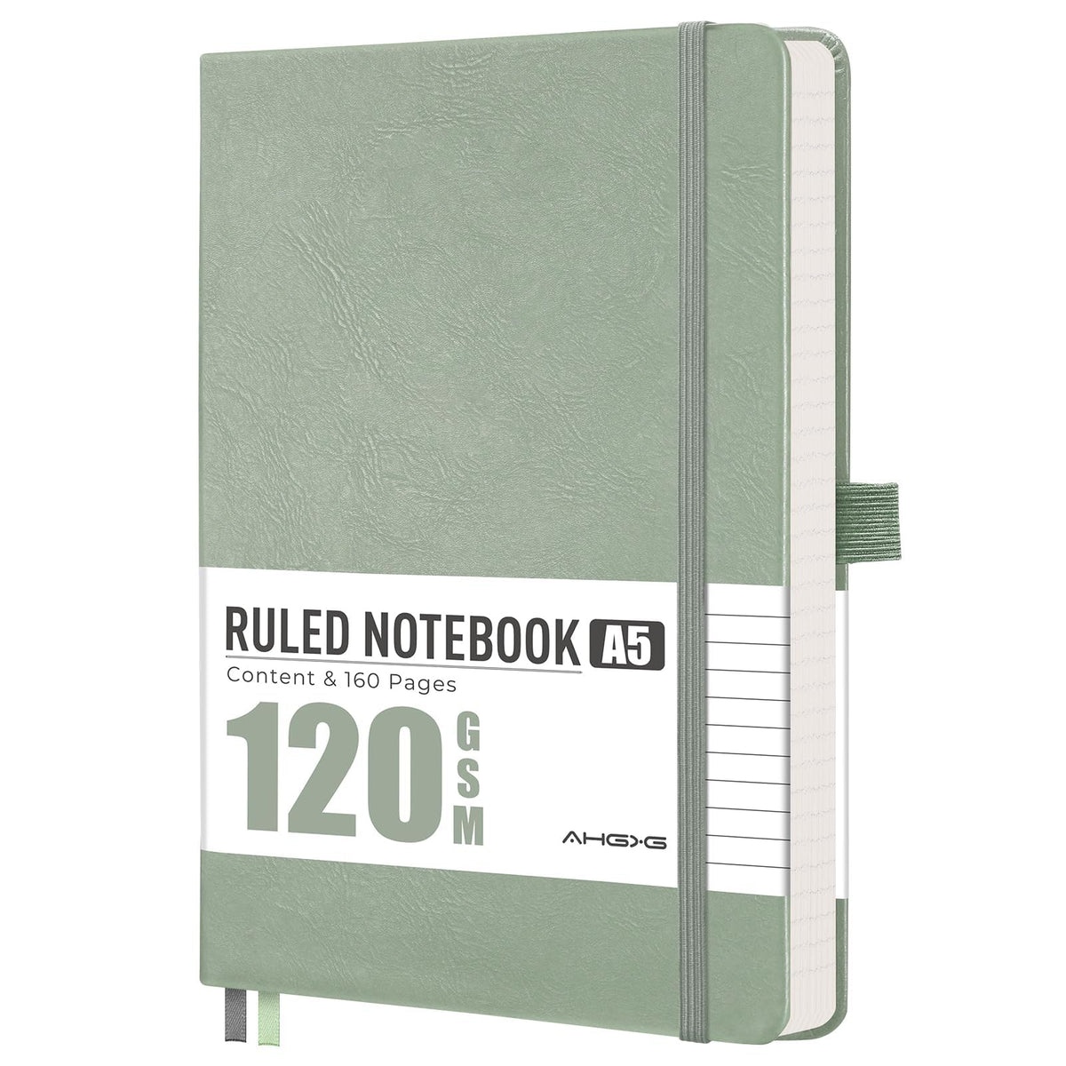 AHGXG Lined Journal Notebook, 160 Numbered Pages, A5 Size (5.7'' x 8.3'')