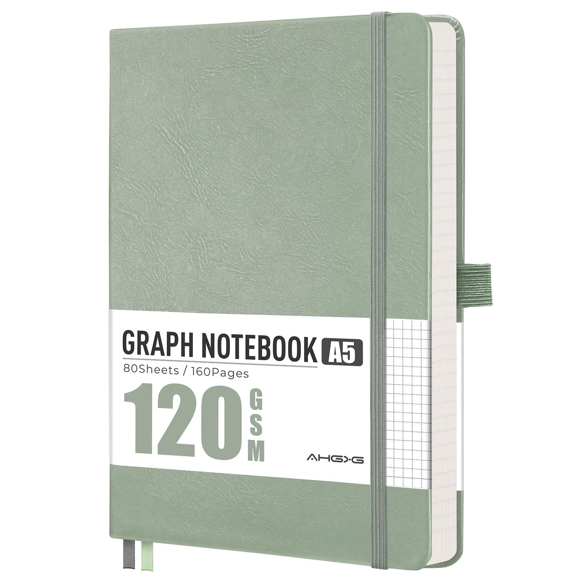 AHGXG Lined Journal Notebook, 160 Numbered Pages, A5 Size (5.7'' x 8.3'')