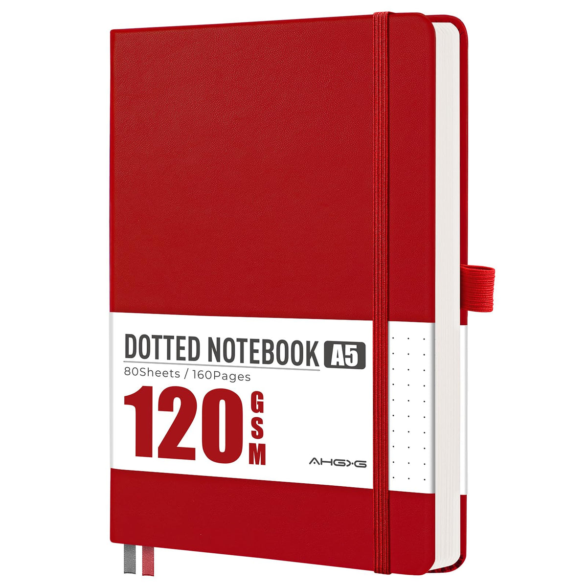 AHGXG Lined Journal Notebook, 160 Numbered Pages, A5 Size (5.7'' x 8.3'')