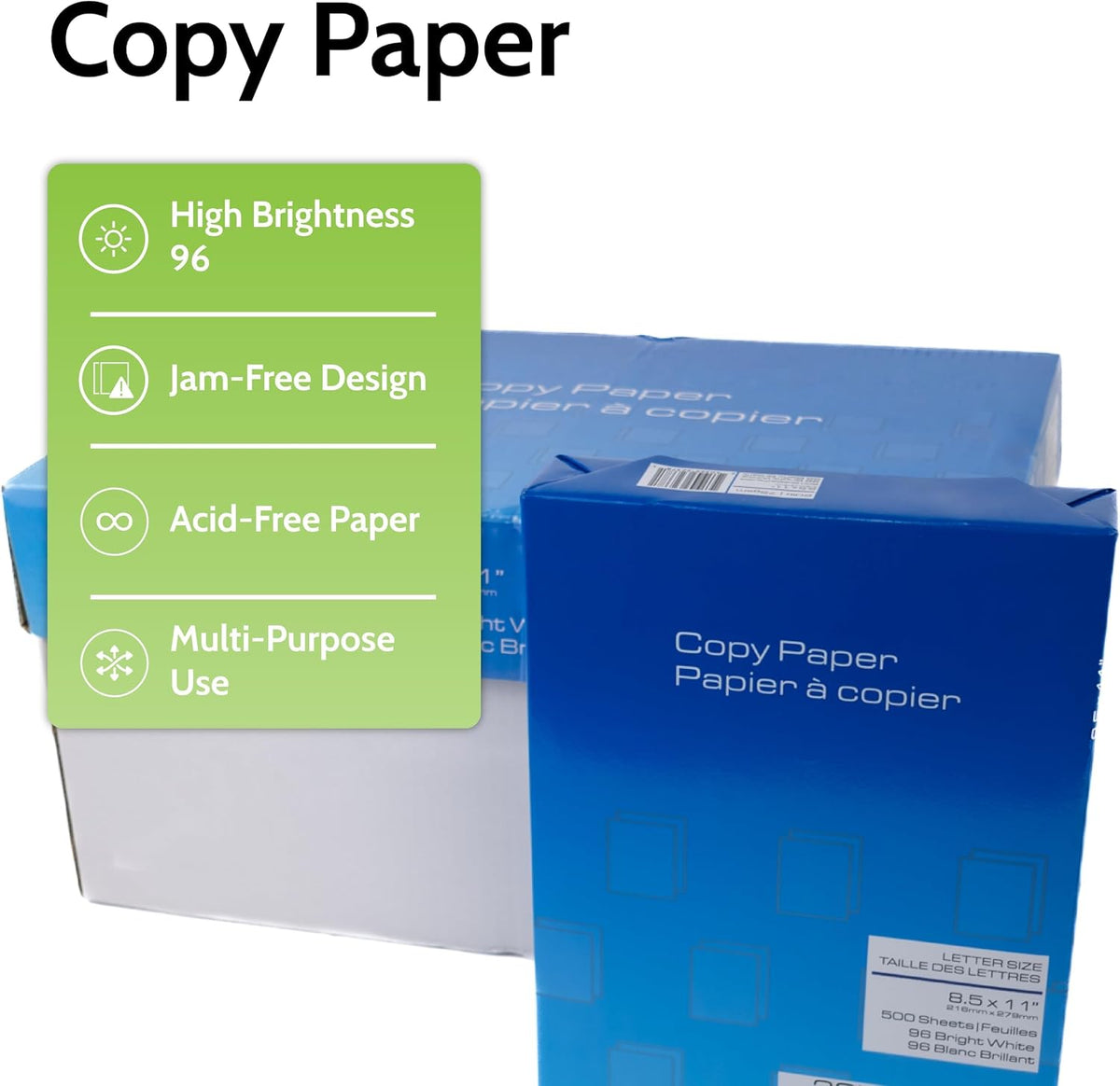 PSBM Multipurpose Copy Printer Paper 8.5 x 11 Inch 400 Reams 200000 Sheets
