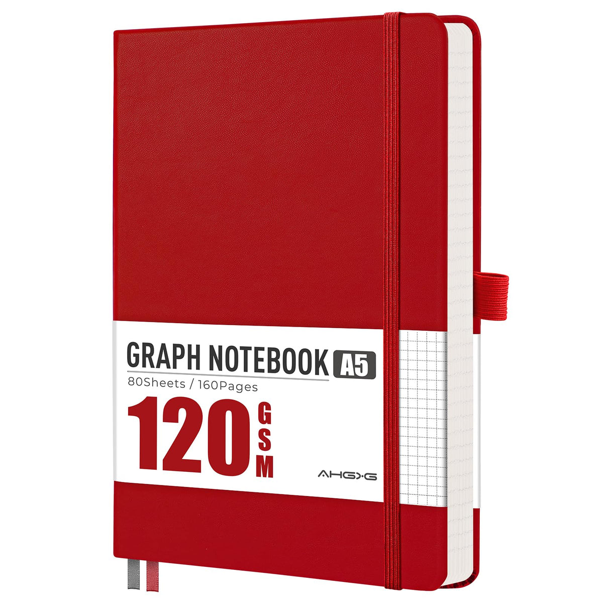 AHGXG Lined Journal Notebook, 160 Numbered Pages, A5 Size (5.7'' x 8.3'')