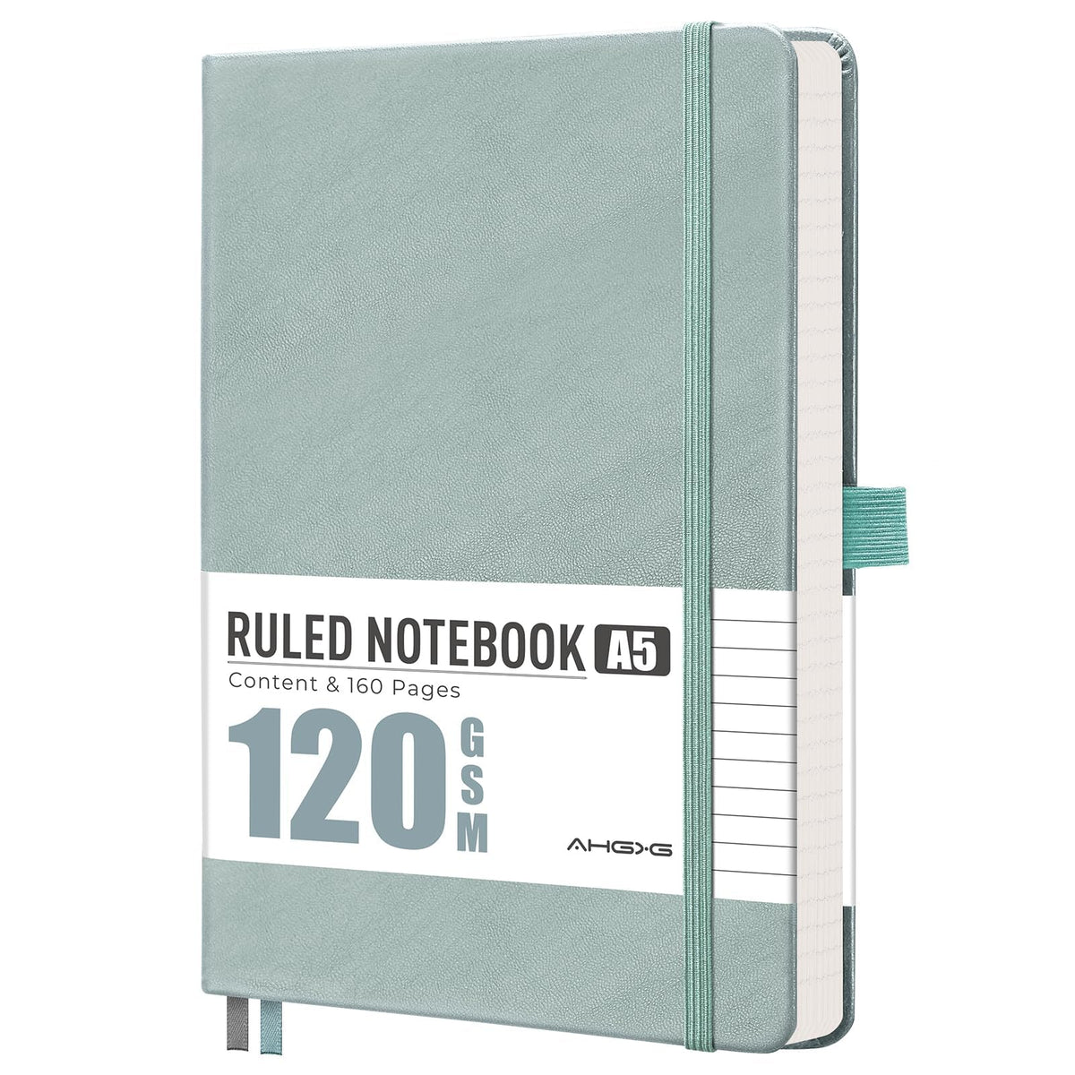 AHGXG Lined Journal Notebook, 160 Numbered Pages, A5 Size (5.7'' x 8.3'')