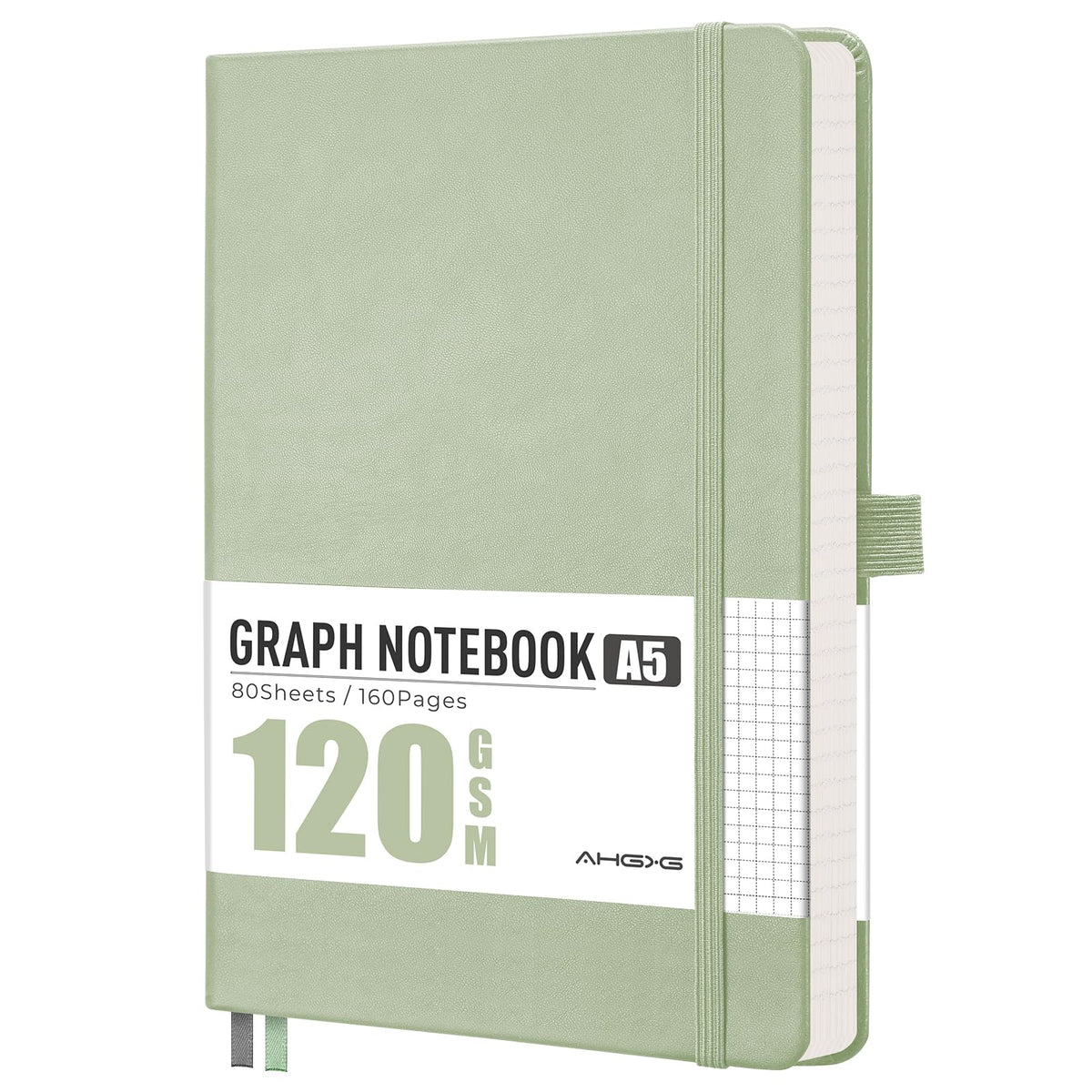 AHGXG Lined Journal Notebook, 160 Numbered Pages, A5 Size (5.7'' x 8.3'')