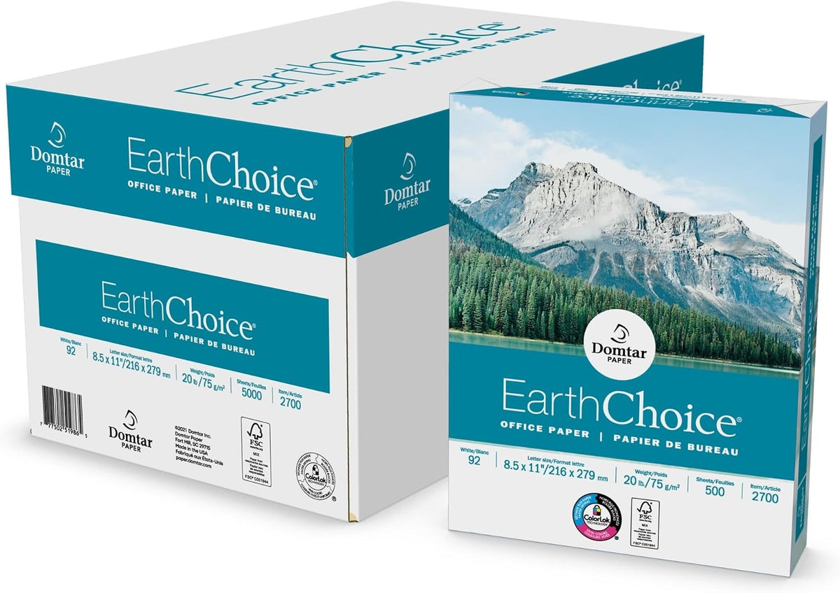 Domtar® 8 1/2" x 11" 20lb Copy Paper (DMR2700) Category: Copy and Multi Purpose Paper, 1 Ream (500 Sheets)