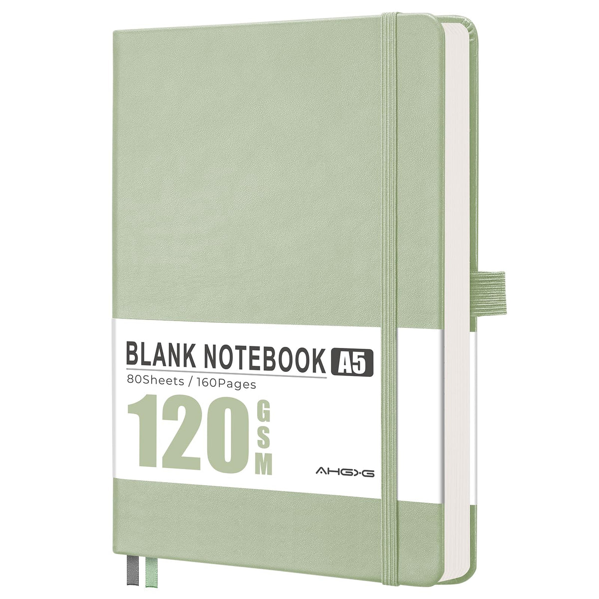 AHGXG Lined Journal Notebook, 160 Numbered Pages, A5 Size (5.7'' x 8.3'')