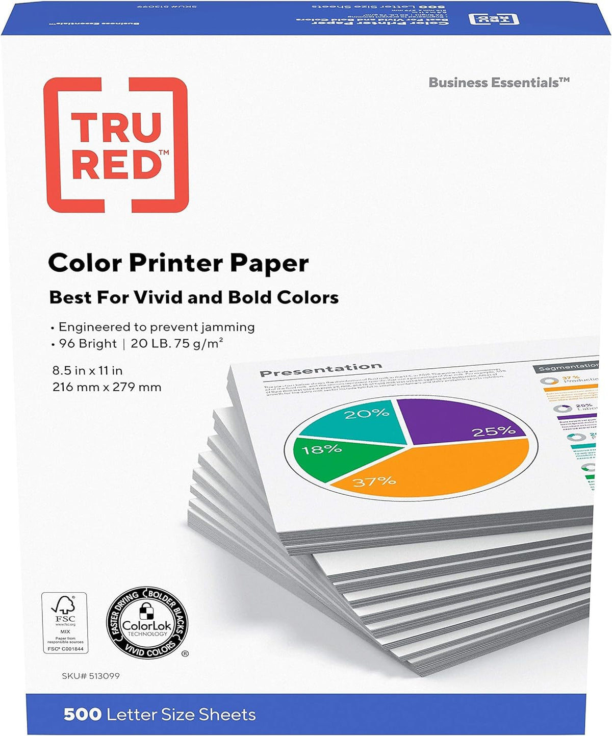 Staples Inkjet Paper, 11x17 Inch, 20 lb., 1 Carton of 5 Reams