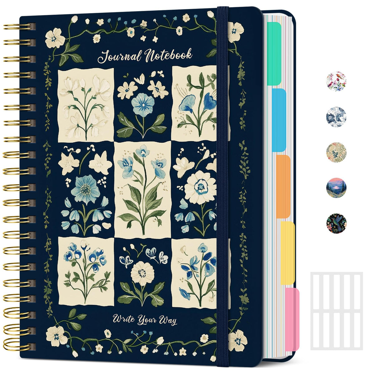 Taja Spiral Notebooks for Work 5 Subject Notebook with Removable Dividers