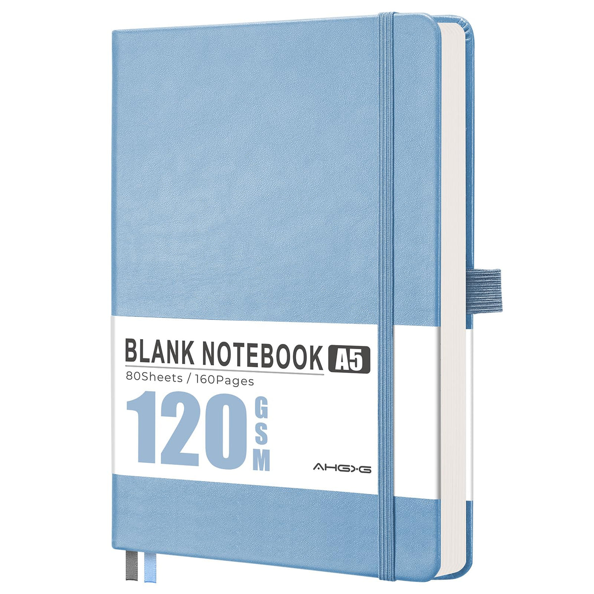 AHGXG Lined Journal Notebook, 160 Numbered Pages, A5 Size (5.7'' x 8.3'')