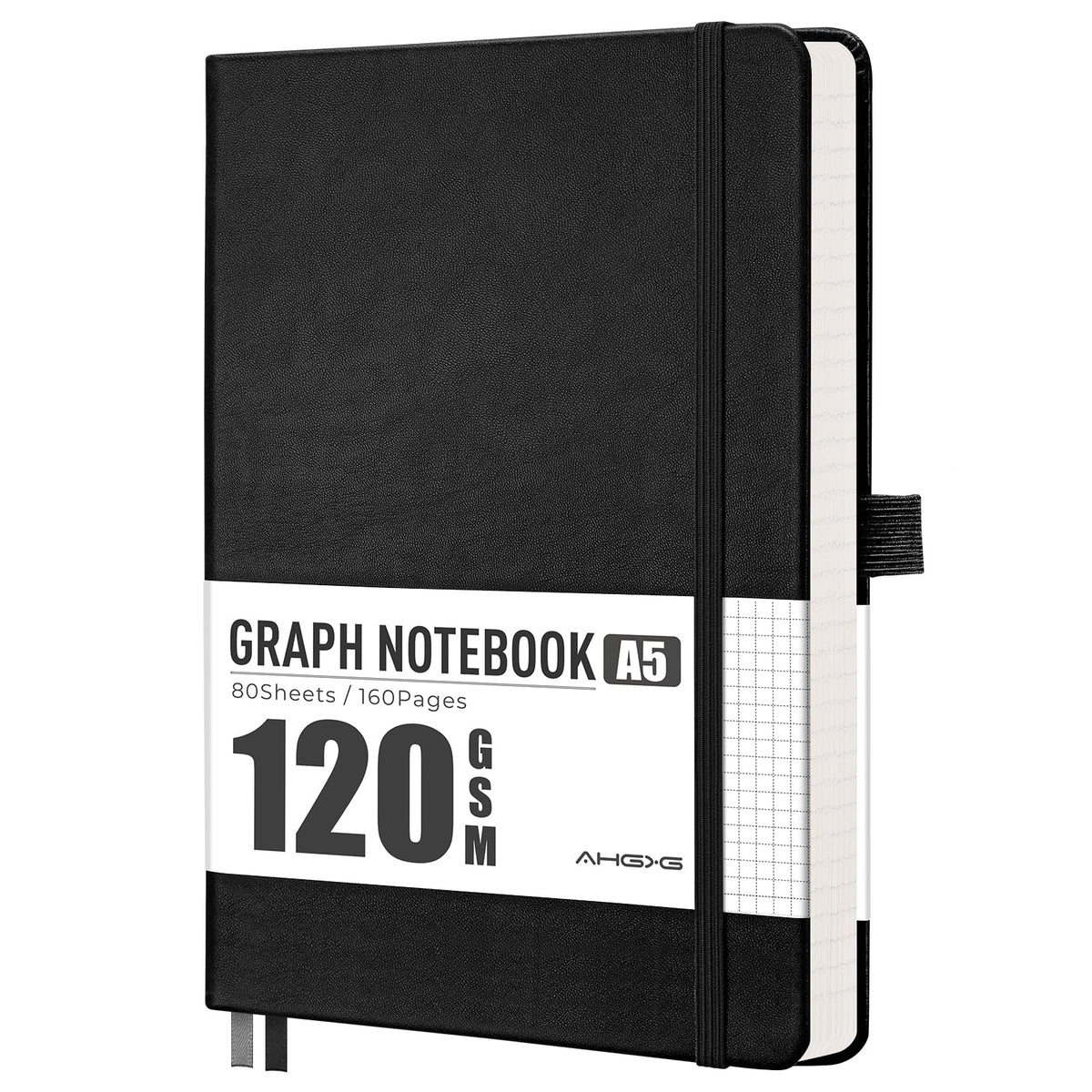 AHGXG Lined Journal Notebook, 160 Numbered Pages, A5 Size (5.7'' x 8.3'')