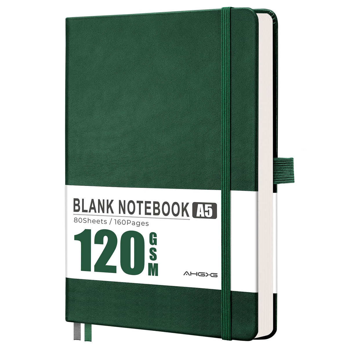 AHGXG Lined Journal Notebook, 160 Numbered Pages, A5 Size (5.7'' x 8.3'')