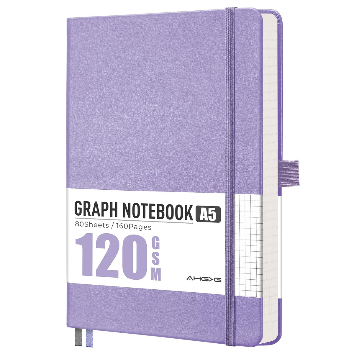 AHGXG Lined Journal Notebook, 160 Numbered Pages, A5 Size (5.7'' x 8.3'')