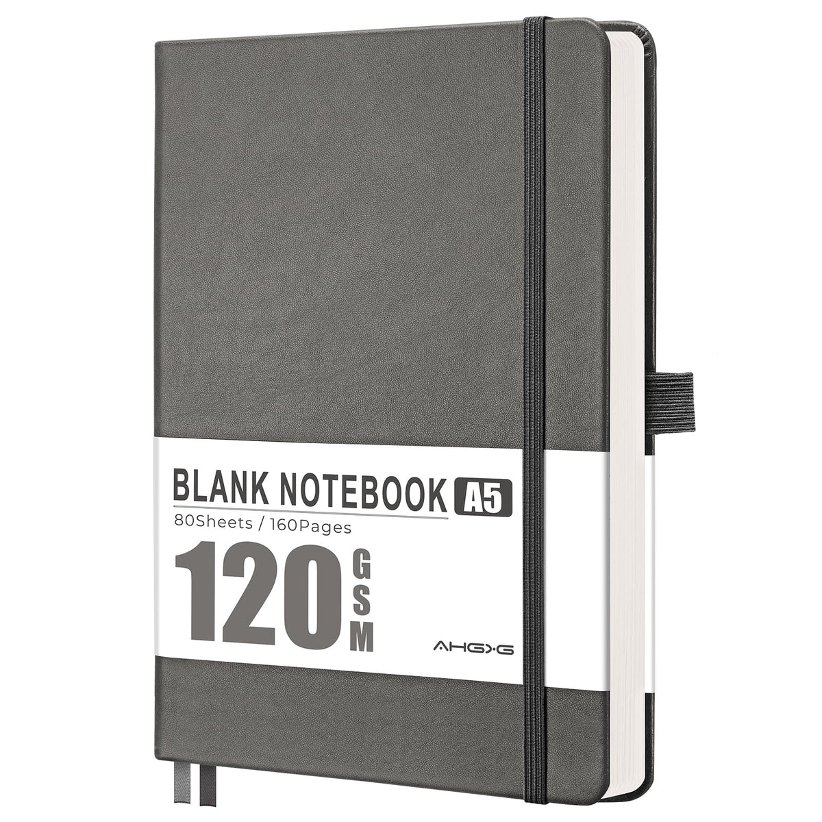 AHGXG Lined Journal Notebook, 160 Numbered Pages, A5 Size (5.7'' x 8.3'')