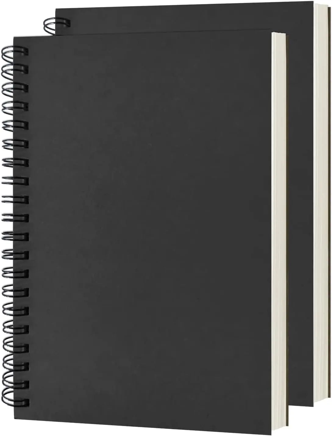 2-Pack, Soft Cover, Sketch book, 100 Pages / 50 Sheets, 7.5 inch x 5.1 inch, 100GSM, (Black)