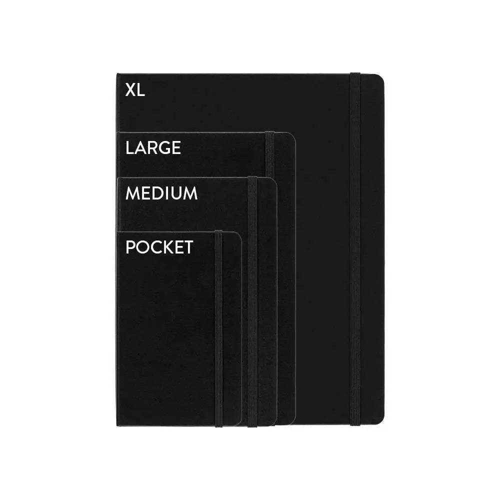 Moleskine Lined Hardcover Notebook - XL, 7.5"x9.5", Black, the notebook, 192 Sheets, Office Stationery for Journaling